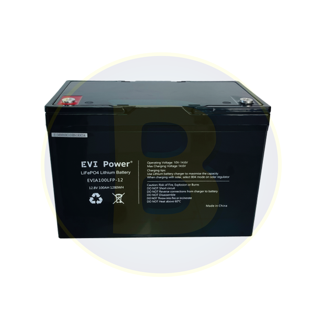 Lithium Battery 12V 100Ah LiFePO4 EVIA100LFP-12